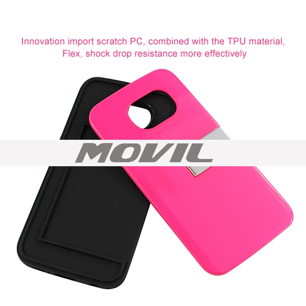 NP-2595 Tarjeta y Barniz Funda TPU PC para Samsung para Galaxy S6 edge-10